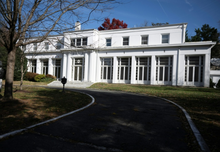 L'ambassade du Venezuela, à Washington, aux Etats-Unis, le 14 novembre 2025 ( AFP / ANDREW CABALLERO-REYNOLDS )