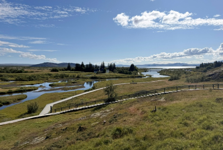 Une vue de Thingvellir, le 28 août 2026 en Islande ( AFP / Jonathan KLEIN )