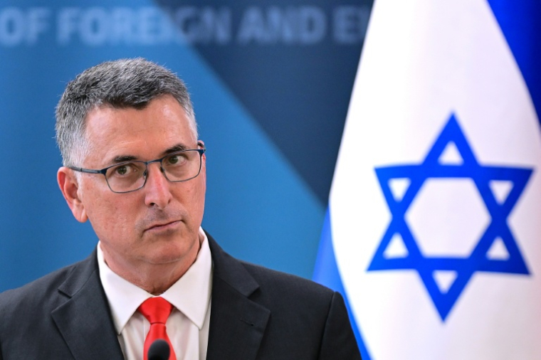 Le ministre israélien des Affaires étrangères Gideon Saar, le 9 septembre 2026 à Ljubijana, en Slovénie ( AFP / Martin Metelko )