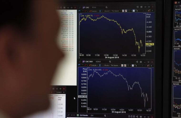 Graphiques représentant les pertes du CAC 40 et du DAX