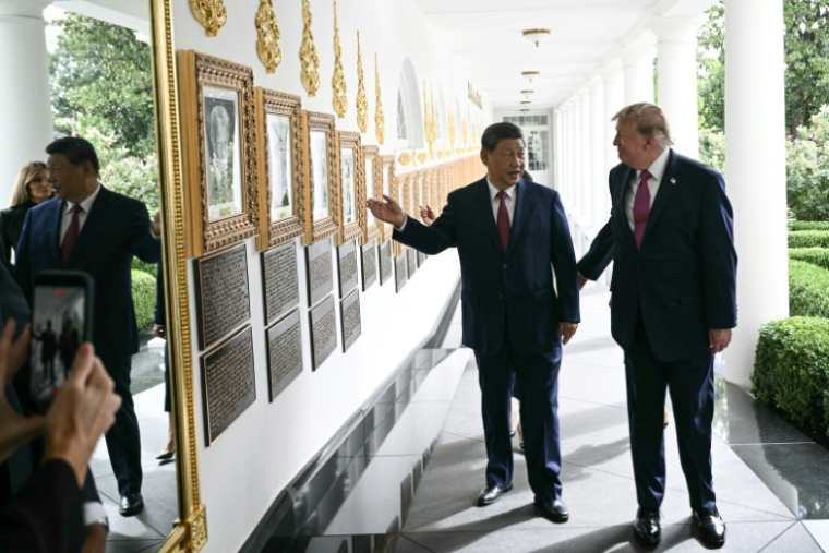 Le président américain Donald Trump et son homologue chinois Xi Jinping, le 24 septembre 2026 à la Maison Blanche ( AFP / Brendan SMIALOWSKI )