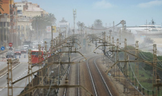 La ligne de train R1 hors service à Premia de Mar