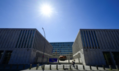 Le siège du renseignement extérieur allemand (BND) à Berlin le 12 août 2026 ( AFP / John MACDOUGALL )