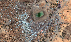 Vue satellite partielle du camp de réfugiés de Zamzam, au Soudan, le 14 janvier 2025 ( Satellite image ©2024 Maxar Technologies / - )