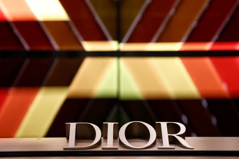 Logo of fashion house Dior in Paris