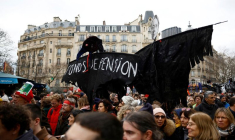 Manifestation contre le projet de réforme des retraites