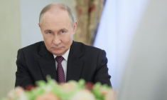 Vladimir Poutine à Moscou, en Russie, le 22 avril 2025. ( POOL / GAVRIIL GRIGOROV )