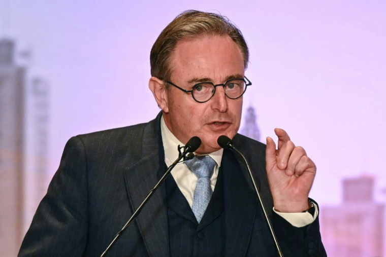 Le Premier ministre belge, Bart De Wever, le 4 septembre 2026 à Bombay, en Inde ( AFP / Indranil MUKHERJEE )