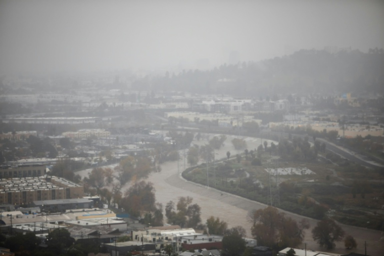 Des pluies torrentielles à Los Angeles, en Californie, aux Etats-Unis, le 24 décembre 2025 ( AFP / Apu GOMES )