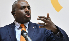 David Lammy, à Kiev, le 5 février 2025 ( AFP / SERGEI SUPINSKY )