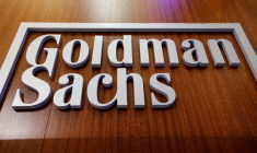 Photo d'archives du logo de la société Goldman Sachs à la Bourse de New York