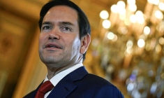 Le secrétaire d'État américain Marco Rubio à Paris, France, le 17 avril 2025
