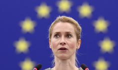 Kaja Kallas, au Parlement européen de Strasbourg, le 18 juin 2025 ( AFP / FREDERICK FLORIN )