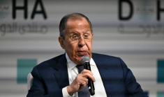 Sergueï Lavrov à Doha, au Qatar, le 7 décembre 2024. ( AFP / MAHMUD HAMS )