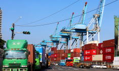 Des conteneurs dans le port de Keelung, à Taïwan (illustration) ( AFP / I-HWA CHENG )