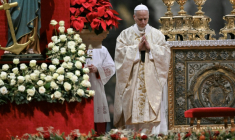 Le pape Léon XIV célèbre la messe de Noël à la basilique Saint-Pierre au Vatican, le 25 décembre 2025 ( AFP / Tiziana FABI )