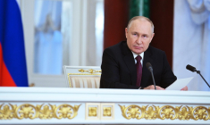 Vladimir Poutine, au Kremlin, le 21 novembre 2023 ( POOL / Alexander KAZAKOV )