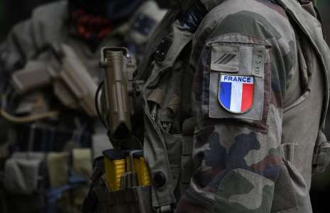 Des soldats français à Hohenfels, en Allemagne, le 14 septembre 2023. ( AFP / CHRISTOF STACHE )