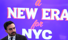 Le futur maire de New York Zohran Mamdani lors d'une conférence de presse le 22 décembre à New York ( AFP / CHARLY TRIBALLEAU )