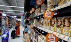 Le rayon d'un supermarché, à Nice