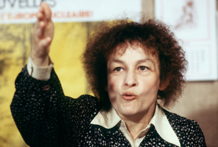 Huguette Bouchardeau, alors secrétaire nationale du Parti socialiste unifié, le 25 mai 1979 à Paris ( AFP / GABRIEL DUVAL )