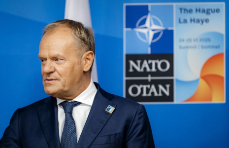 Le Premier ministre polonais, Donald Tusk, à la Haye, le 25 juin 2025 ( ANP / SEM VAN DER WAL )