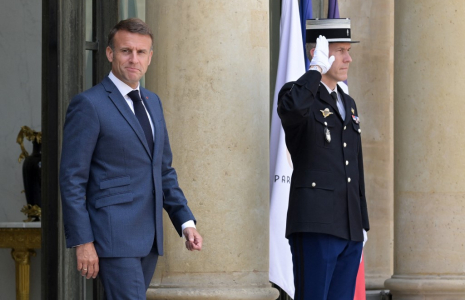 Emmanuel Macron à Paris, le 26 juin 2024. ( AFP / BERTRAND GUAY )