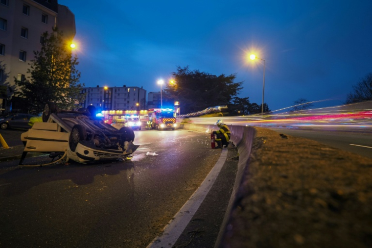 En 2025, 3.263 personnes ont été tuées sur les routes en France métropolitaine et 252 en Outre-mer ( AFP / GUILLAUME SOUVANT )