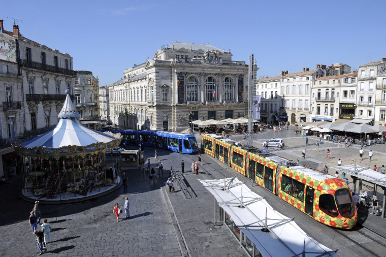 À partir du 21 décembre, les transports publics de la métropole de Montpellier (31 communes) seront gratuits.  ( AFP / PASCAL GUYOT )
