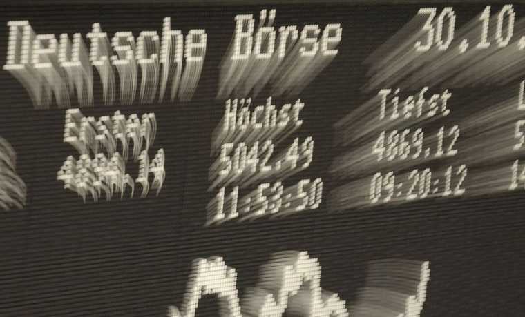 Le tableau de l'indice DAX, à la bourse de Francfort
