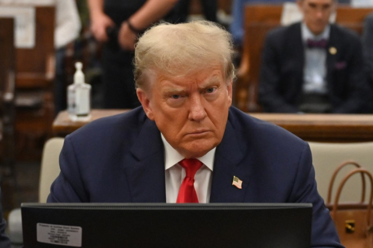 Donald Trump à New York, aux États-Unis, le 5 octobre 2023. ( POOL / ANGELA WEISS )