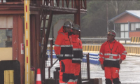 Entrée de la mine de cuivre chilienne d'El Teniente après un effondrement mortel