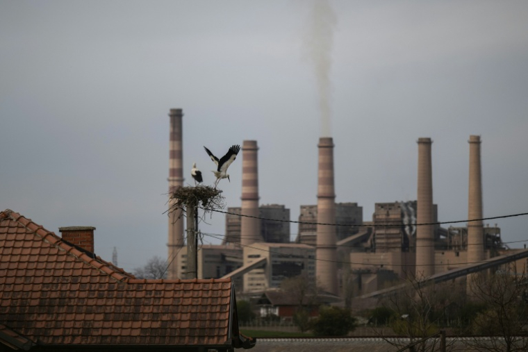 La centrale électrique au charbon de la ville d'Obilic, en Allemagne, le 10 avril 2026 ( AFP / Armend NIMANI )