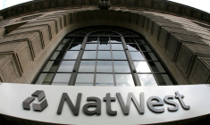 Logo NatWest dans le centre de Londres
