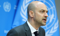 Le ministre français des Affaires étrangères Jean-Noël Barrot, le 28 juillet 2025 au siège de l'ONU, à New York ( AFP / CHARLY TRIBALLEAU )
