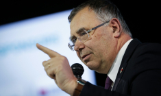 Le PDG de TotalEnergies Patrick Pouyanné, à Paris le 18 mars 2025 ( AFP / Thibaud MORITZ )