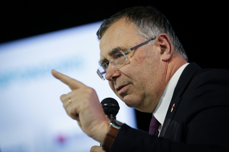 Le PDG de TotalEnergies Patrick Pouyanné, à Paris le 18 mars 2025 ( AFP / Thibaud MORITZ )