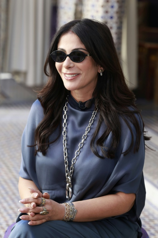 L'actrice égyptienne Mona Zaki lors d'un entretien à l'AFP en marge du festival international du film de Marrakech, le 3 décembre 2025 à Marrakech  ( AFP / Abdel Majid BZIOUAT )