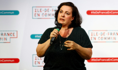 La présidente de l'Union sociale pour l'habitat (USH) Emmanuelle Cosse à Paris le 16 juin 2021 ( AFP / Sameer Al-DOUMY )