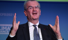 François Villeroy de Galhau à Paris, le 26 octobre 2021. ( AFP / ERIC PIERMONT )