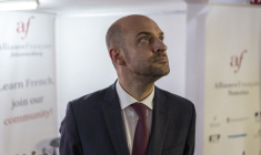 Jean-Noël Barrot à Johannesbourg, en Afrique du Sud, le  février 2025. ( AFP / EMMANUEL CROSET )