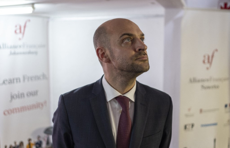Jean-Noël Barrot à Johannesbourg, en Afrique du Sud, le  février 2025. ( AFP / EMMANUEL CROSET )