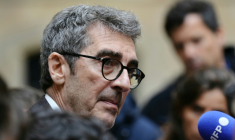 Jean Bassères lorsqu'il était administrateur provisoire de Sciences Po, Paris, le 2 mai 2024 ( AFP / Dimitar DILKOFF )