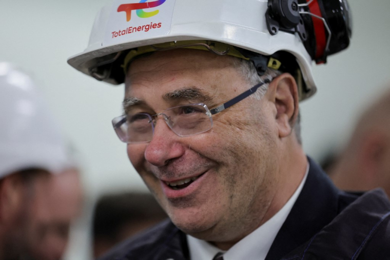 Patrick Pouyanné, le 30 mai 2023, à Billy-Berclau-Douvrin ( AFP / PASCAL ROSSIGNOL )