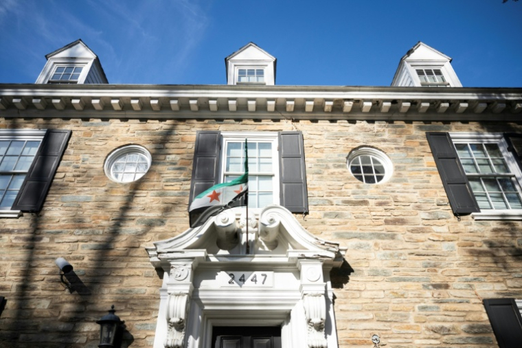 L'ambassade de Syrie à Washington, aux Etats-Unis, le 14 novembre 2025 ( AFP / ANDREW CABALLERO-REYNOLDS )