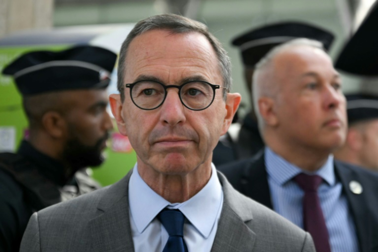 Le ministre de l'Intérieur Bruno Retailleau, le 19 juin 2025, à Paris ( POOL / Martin LELIEVRE )