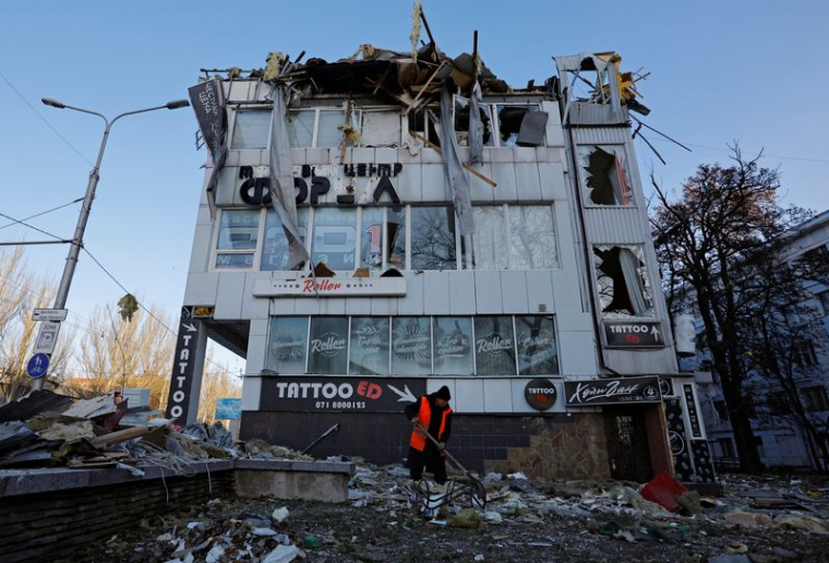 Conséquences des bombardements à Donetsk