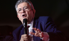 Jean-Luc Melenchon (LFI) à la fête de l'Humanité, qui s'est tenue à Plessis-Pate (sud de Paris),le 11 septembre 2026 ( AFP / SIMON WOHLFAHRT )