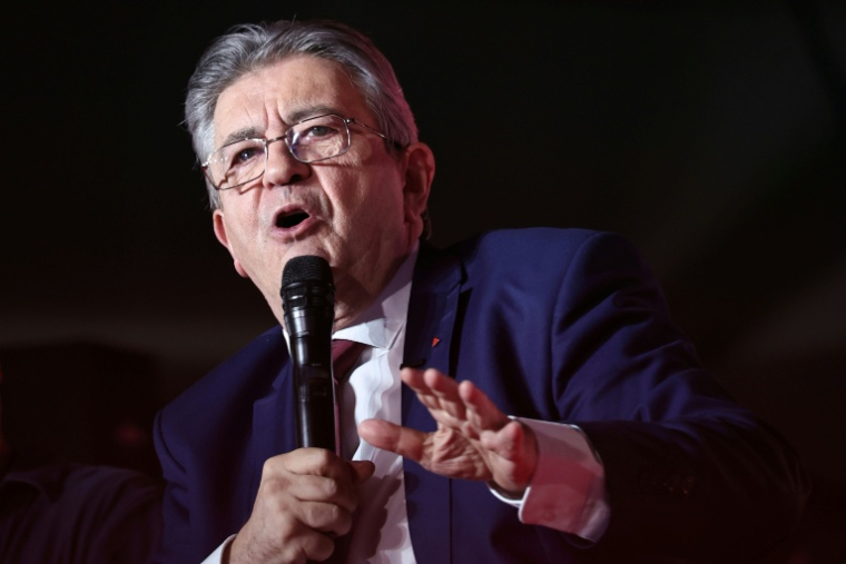 Jean-Luc Melenchon (LFI) à la fête de l'Humanité, qui s'est tenue à Plessis-Pate (sud de Paris),le 11 septembre 2026 ( AFP / SIMON WOHLFAHRT )