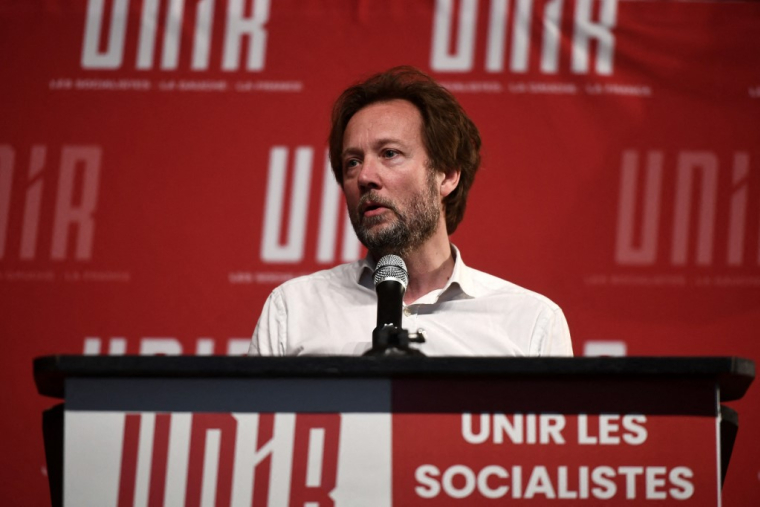 Boris Vallaud, à Montfort-en-Chalosse, le 6 avril 2025 ( AFP / GAIZKA IROZ )